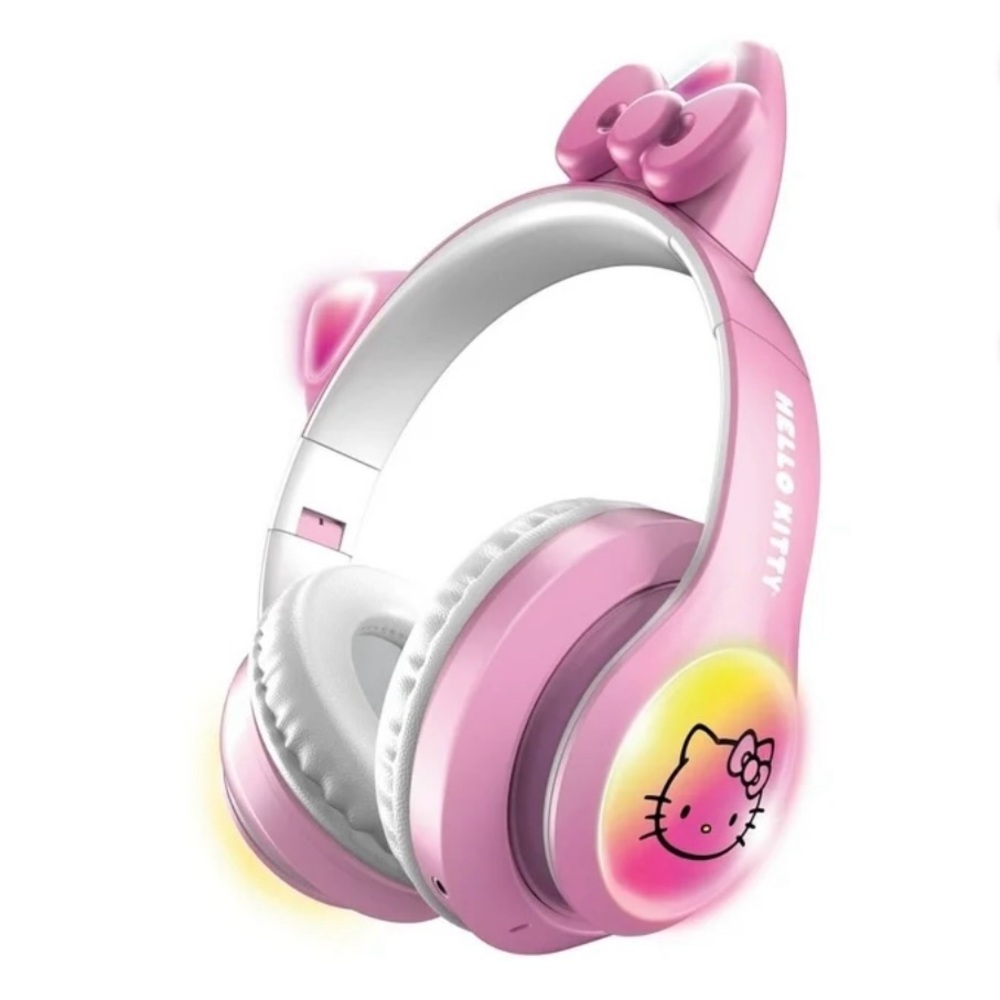 Hello Kitty Wireless Headphones Bluetooth LED Light Up